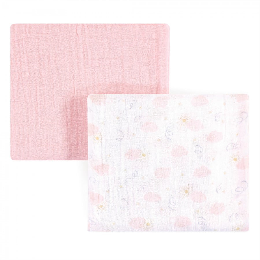 Yoga Sprout Baby Girl Cotton Muslin Swaddle Blankets, Sky, One Size