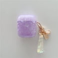 thumbnail image 2 of Janrevotw Airpods Case, Hard Shell Shockproof Earbud Protector With Keychain Kit For Apple Airpods 1 & 2 (Purple Pearl), 2 of 3