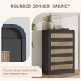 thumbnail image 4 of Commode en Rotin de 31 Pouces de Hauteur avec 5 Tiroirs, Commode Moderne pour Chambre, Salon, Couloir, 4 of 8