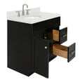 thumbnail image 2 of Ariel Hamlet 36 In. Left Offset Oval Sink Bathroom Vanity With Carrara White Quartz Countertop 1.5 Edge In Black, 2 of 11