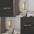 thumbnail image 6 of ZHLWIN Modern Crystal Wall Sconce Lighting with Bubble Crystal Bathroom Light Fixture, 15.15in Gold LED Vanity Lights for Bathroom Hallway Bedroom Living Room Sconces Wall, 6 of 6