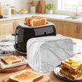thumbnail image 3 of Toaster Cover 4 Slice, Marble Dustproof Bakeware Oven Protector with Top Hook, Modern Grey White Rock Monochrome Simple Waterproof Small Kitchen Appliance Toasters Dust Cover, 12"x11"x8", 3 of 9