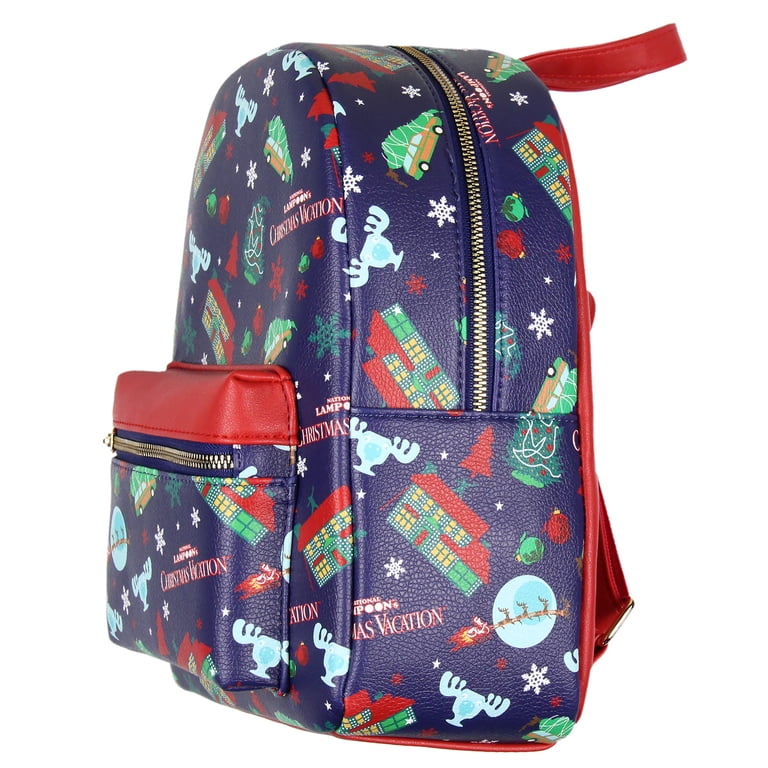 National Lampoon\'s Christmas Vacation Allover Pattern Faux Leather Mini Backpack National Lampoon main image 2
