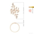 thumbnail image 4 of ANGARA Natural Pave Set Diamond Olive Leaf Vine Ring in 14K Rose Gold for Women (Size-1.3mm| Color-H| Clarity-SI2) | April Birthstone, Anniversary, Jewelry Gift for Women | Natural Diamond Ring, 4 of 8