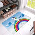 thumbnail image 3 of MKHERT Fairytale Unicorn with Raibow and Motivational Quotes Doormat Rug Home Decor Floor Mat Bath Mat 30x18 inch, 3 of 3