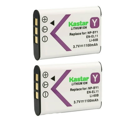 Kastar 2-Pack Battery Replacement for Olympus Li-60B Li60B Battery Olympus Li-60C Li60C Charger OLYMPUS CAMEDIA FE-370 FE370 Digital Camera