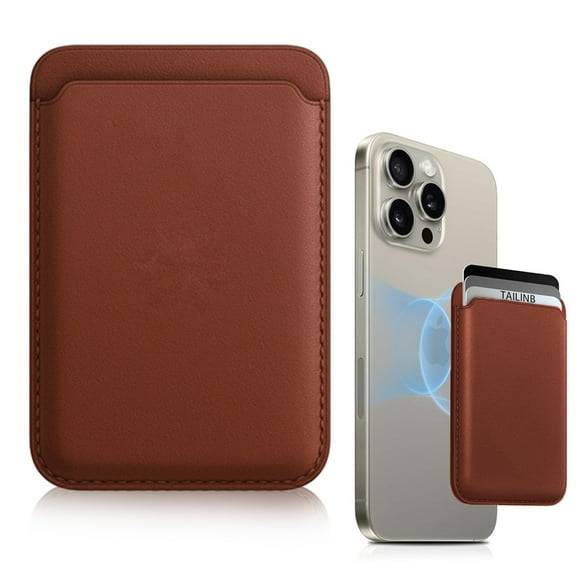 Apple 14 iPhone15 MagSafe wallet magnetic card case Leather PU strong magnetic card case