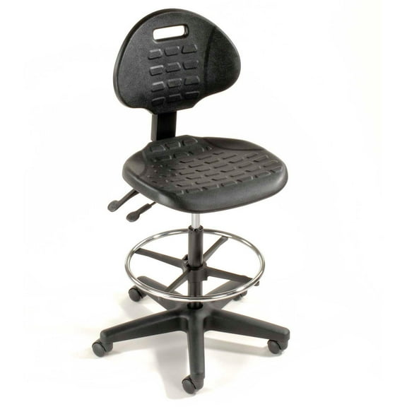 Interion 5-Way Adjustable Ergonomic Stool Black