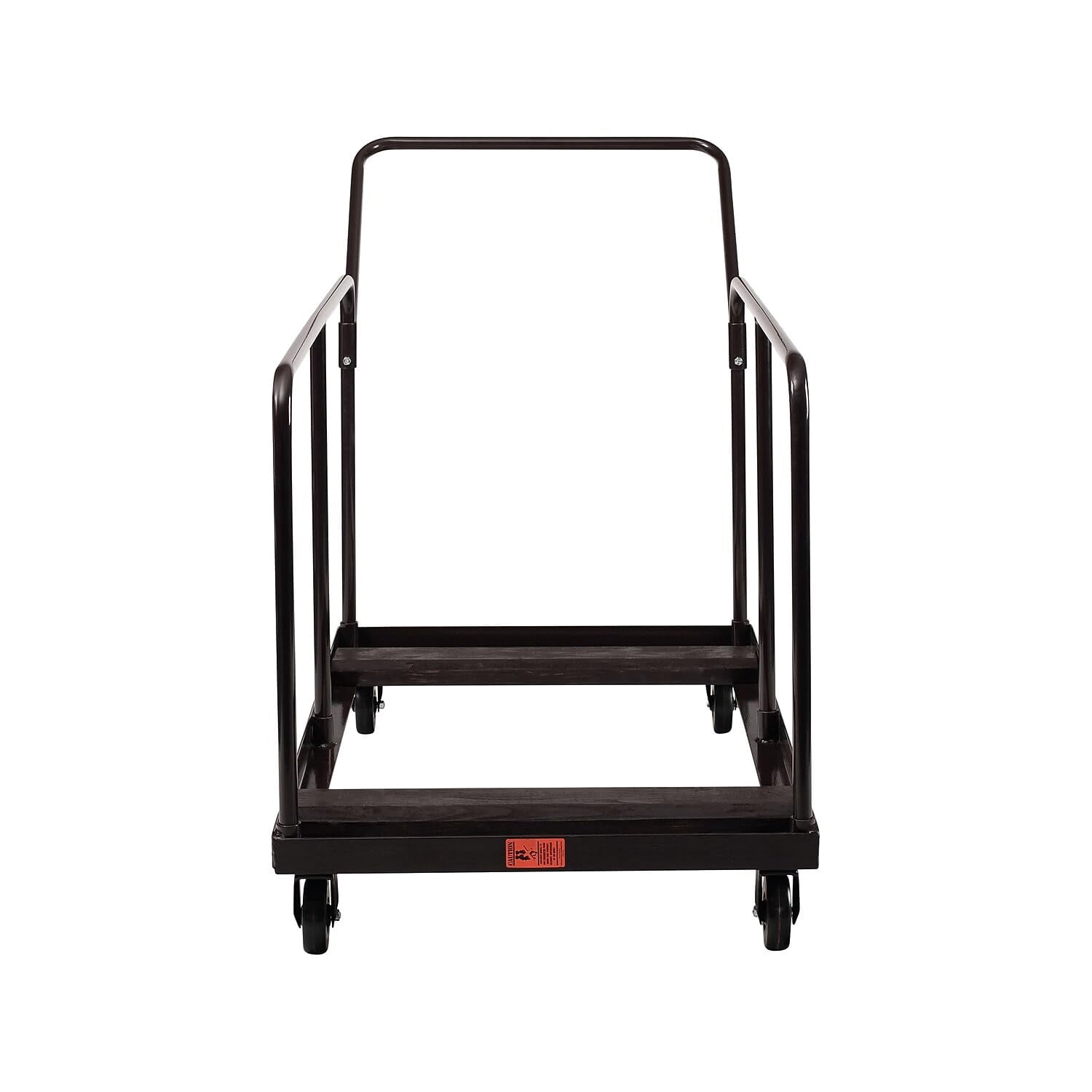 Pemberly Row Metal Folding Table Dolly For Round and Rectangular Tables in Brown