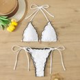 thumbnail image 2 of Glisme White Bikini Sets For Women Two Piece Swimwear Top And High Waisted Bottoms Swimsuit For Beach Pool For Beach Play, 2 of 7
