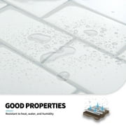 LongKing Peel and Stick Backsplash Tile Premium Anti Mold Tile for Kitchen in White Subway Tile 12x12 (10-Pack)