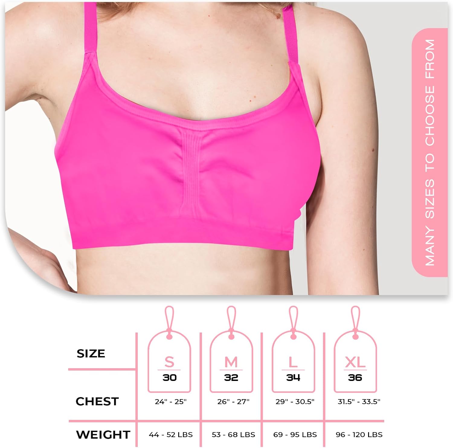 Alyce Ives Intimates Girls Seamless Sports Bra 7-Pack photo 6