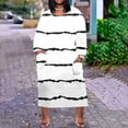 thumbnail image 1 of LSLJS Plus Size Dress For Women Round-Neck Robes d'Été Décontractées avec Poches et Genou Long Sleeve, 1 of 5