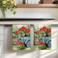 thumbnail image 7 of Spring Floral Kitchen Towels Set of 4, Red Flowers Watercolor Botanical Farmhouse Absorbent Dish Towels for Kitchen, Microfiber Hand Towel, Quick Drying Tea Towel for Cleaning Decorative Dishcloths, 7 of 7
