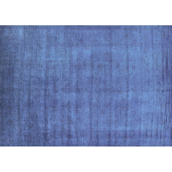 Ahgly Company Indoor Rectangle Oriental Light Blue Industrial Area Rugs, 5' x 8'