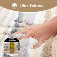 thumbnail image 3 of Newlake Bathroom Rug Sets Soft Absorbent Fluffy Microfiber Bath Rug Set and U-Shape Contoured Toilet Rug Non-Slip Shaggy Bath Mats for Bathroom Floor Set (Yellow, 20"x24"+20"x32"), 3 of 6