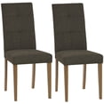 thumbnail image 2 of Progressive Furniture D829-62 Chaise de Salle à Manger Rembourrée Capitonnée, Noyer - Ensemble de 2, 2 of 4