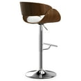 thumbnail image 5 of Simpli Home Amery Mid Century Modern Adjustable Swivel Bar Stool in White Vegan Faux Leather, 5 of 11
