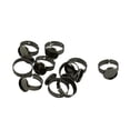 thumbnail image 1 of 10 Uds Bases de almohadilla plana ajustable chapadas en plata de 12mm Hugo hallazgos en blanco DIY Hematites, 1 of 8