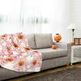 thumbnail image 5 of Halloween Fuzzy Flannel Blanket 60 x 50 Inch Ghost Pumpkin Throw Blanket Pink Soft Blanket for Farmhouse Home Chair Sofa Couch Bed, 5 of 6