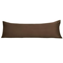 Unique Bargains Luxury Silky Satin Body Pillow Case Brown 20" x 54"