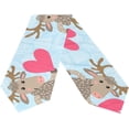thumbnail image 2 of ColourLife Table Runner Valentine's Day Cute Deer Washable Table Cloth Runner for Holiday Home Wedding Table Top Decoration 13x70 Inches, 2 of 5