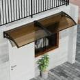 thumbnail image 6 of Jnismy 32 X 47 Inches Door/Window Awnings,Awning for Door Entrance,Window Awning Canopy Exterior with Plastic Steel Bracket,UV, Rain, Snow Protection Door Awning,Brown, 6 of 12
