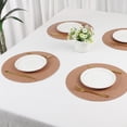 thumbnail image 7 of Unique Bargains Set of 6 PU Placemats for Kitchen Dark Curry 15*15in, 7 of 7