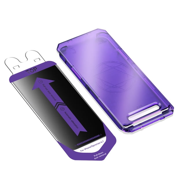 Para Apple 15 Película templada Papelera libre de polvo Película para teléfono móvil iPhone15pro iPhone16pro Pantalla completa Resistente a caídas