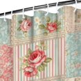 thumbnail image 2 of Pioneer Flower Floral Print Pattern Shower Curtain 84”x72", Bathroom Decorative Shower Curtain Set with 12 Hooks, Waterproof Washable, 2 of 4