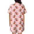 thumbnail image 4 of Womens Pajama Sets With Pocket, Cute Dog Puppy heart Lounge Sets Short Sleeve Sleepwear PJ Sets for Women, 4 of 6