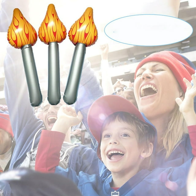 Harpily Event Party Decor 3 PCS Inflatable Torch Fun Torch Inflates For Games Plastic Torch Prop For Themed Party Decorations For Themed Party Sports Competitions