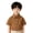 Coffee #46, variant on Boy's Summer Dress Shirt Classic Short Sleeve Button Down School Uniform Comfortable Breathable Casual T-Shirt with Chest Pocket, 110