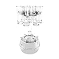 thumbnail image 2 of Naiovety Dispensador de 6 vasos de chupito y dispensador de soporte para llenar líquidos, accesorios para fiestas, juegos, herramientas para beber Cocina y Comedor Alta transparencia Naiovety HA003576-01, 2 of 6