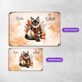 thumbnail image 5 of Hello Fall Siamese Scarf Welcome Autumn with Leaves Pumpkins Horizontal Metal Aluminum Sign Cat Lover Kitten Owner Gifts Wall Art Home Decor - 00011, 5 of 5