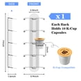 thumbnail image 6 of NiHome Acrylic Coffee Pod Holder for Keurig, Side Mount Coffee Pod Capsule Organizer & Storage for K-Cup Pods, Space-Saving for Small Countertops (Clear, 1 Pack for 10 K Cups), 6 of 8