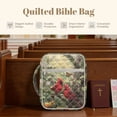 thumbnail image 7 of Xixirimido Bible Cover Case Large Quilted Bible Carrying Case with Handles, Bible Study Supplies & Accessories Christian Gifts for Church, Cardinal Butterfly Forest Floral Pattern, 7 of 7