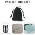 thumbnail image 6 of 1Set Small Keepsake Urn Mini Cremation Urns Ashes Holder Butterfly Heart Miniature Burial Funeral Container Jar Engraving Stainless Steel for Human Family Friends Memorial Black 1.57x1.18Inch, 6 of 7
