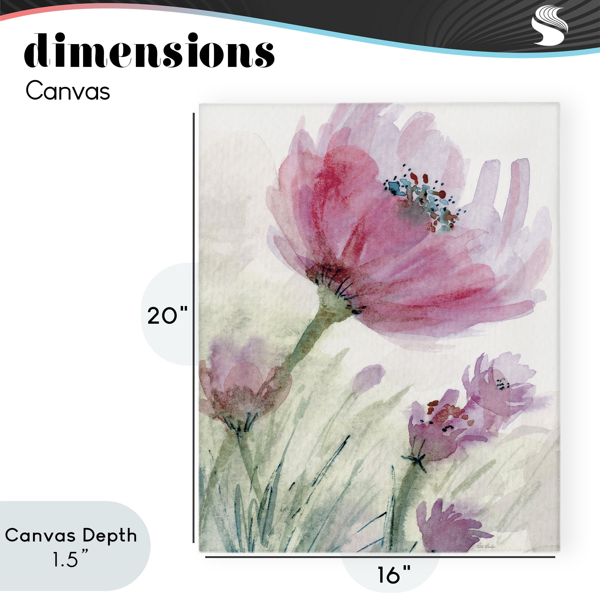 Stupell Industries Pink Flower & Speckled Stamen Canvas Wall Art, design by Patti Bishop