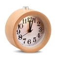 thumbnail image 1 of Wood Alarm Clock with Nightlight Classic Round Silent, 1 of 3