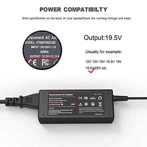 Cargador de computadora de 45W 65W Compatible con Dell Inspiron 11 13