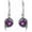 Amethyst, variant on Dragon Earrings for Women 925 Sterling Silver Dragon with Heart Cut Birthstone Drop Earrings