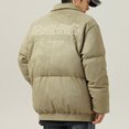 thumbnail image 5 of Timoontee Men's Puffer Coat Warm Thickened Padded Coats Outdoor Casual Hiking Windproof Jackets Solid Full Zip Outerwear Winter Coats Green M, 5 of 6