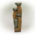 thumbnail image 3 of Alpine Corporation 40" Tall Cascading Rustic Bowls Fountain with LED Lights Yard Decoration, 3 of 12