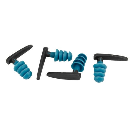 Ear Guard - Unique Bargains 2 Pair Gray Blue Soft Silicone Guard Tool Training Swimming Ear Plugs Earplugs