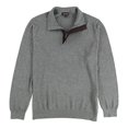 thumbnail image 1 of Tasso Elba Mens Mock Neck Quarter Zip Pullover Sweater stormyhthr XL, 1 of 2