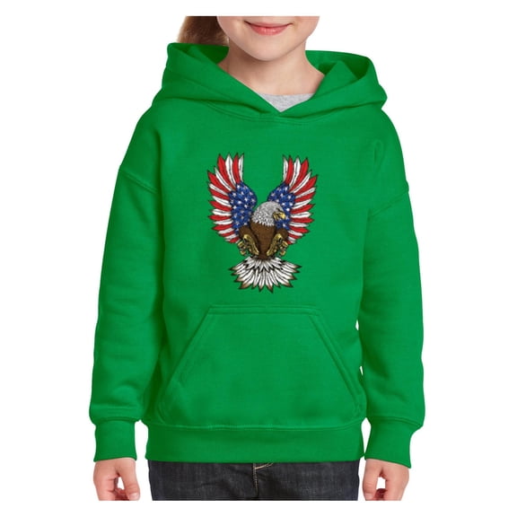 IWPF - Big Boys Hoodies and Sweatshirts - American Flag 4th of July