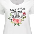 thumbnail image 4 of Inktastic Blessed to Be a Grandma with Flowers Women's Plus Size T-Shirt, 4 of 5