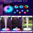 thumbnail image 3 of Solar Fountain Light with Remote Control Colorful LED Light Solar Bird Bath Fountains for Aquarium Garden Pond Decoration, 3 of 7