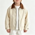thumbnail image 2 of YunPes Boys Denim Jacket Full Zip Fashion Baggy Collar Jean Jacket Vintage Cargo Outerwear for Kids Fall Winter Casual Versatile Clothes, 2 of 6